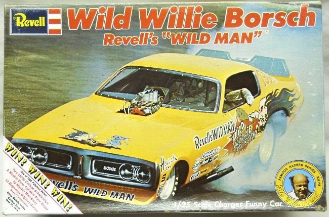 Revell 1/25 Wild Willie Borsch Dodge Charger Funny Car Revells Wild Man, H1450 plastic model kit